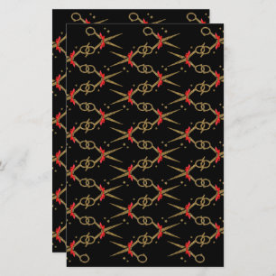 Goldene Glitzer-Schere - Haarstylistin