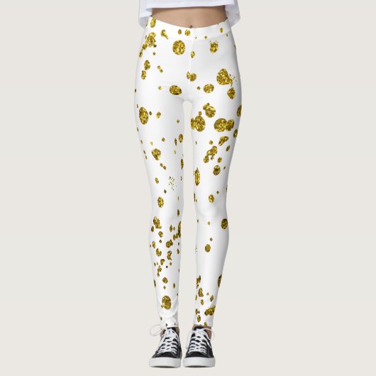 Goldene Glitzer schön Leggings (Vorderseite)