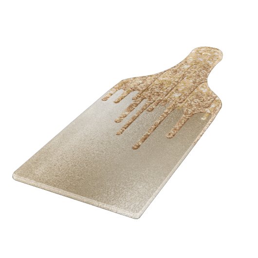 Goldene Glitzer-Tropfen elegante, schicke Charcute Schneidebrett (Ecke)