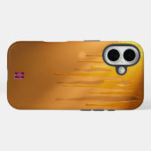 Goldene Glitzer-Tropfen mit warmem Glanz Case-Mate iPhone Hülle (Rückseite (Horizontal))