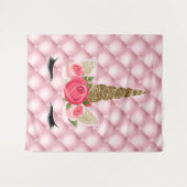 Goldene Glitzer- und Rosenfeier Geburtstagsparty Wandteppich (Vorderseite (Horizontal))