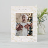 Goldene Glitzern Fotokarte Folieneinladung (Stehend vorne)