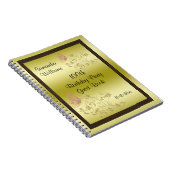 Goldene Glitzern u. funkelnd Schmetterlings-100. Notizblock (Rechte Seite)