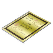 Goldene Glitzern u. funkelnd Schmetterlings-90. Notizblock (Linke Seite)