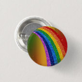 Goldene Glitzern und Glitzer-Regenbogenknopf Button (Vorne & Hinten)