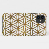 Goldene glitzernde Blume des Lebens Case-Mate iPhone Hülle (Rückseite (Horizontal))