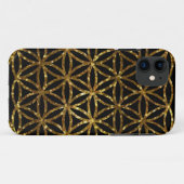 Goldene glitzernde Blume des Lebens Case-Mate iPhone Hülle (Rückseite (Horizontal))