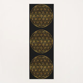 Goldene glitzernde Blume des Lebens Yogamatte (Vorderseite)