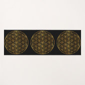 Goldene glitzernde Blume des Lebens Yogamatte (Vorderseite (Horizontal))