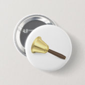 Goldene Glocke mit Holzgriff Button (Vorne & Hinten)