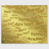 goldene glückliche neue Jahre Geschenkpapier (Flach)