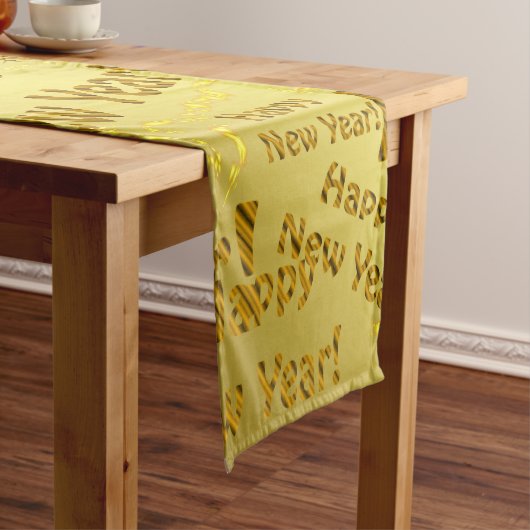 goldene glückliche neue Jahre Kurzer Tischläufer (Beispiel)