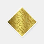 goldene, glückliche neue Jahre Papier-Serviette Serviette (Ecke)