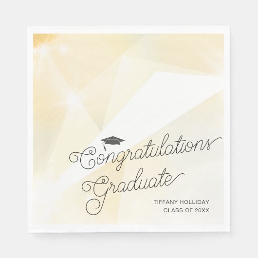 Goldene Glückwünsche Graduate Serviette (Vorderseite)