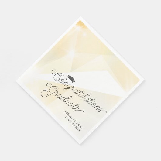 Goldene Glückwünsche Graduate Serviette (Ecke)