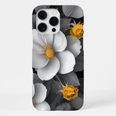 Goldene Glühblüten iPhone Hülle (Rückseite)