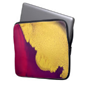 Goldene Glut Abstrakt Laptopschutzhülle (Vorderseite Links)