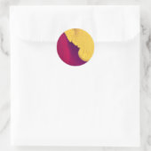 Goldene Glut Abstrakt Runder Aufkleber (Tasche)