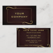 Goldene Gold Berufliche Visitenkarte (Vorne/Hinten)