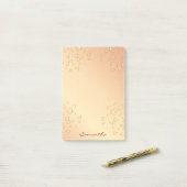 Goldene Goldblasen der Rose Springname Post-it Klebezettel (Auf Schreibtisch)