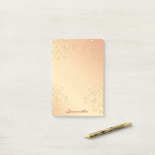 Goldene Goldblasen der Rose Springname Post-it Klebezettel (Auf Schreibtisch)