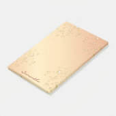 Goldene Goldblasen der Rose Springname Post-it Klebezettel (angewinkelt)