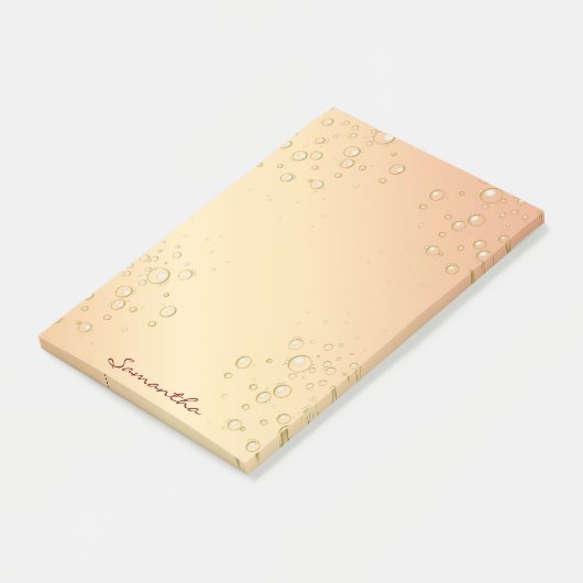 Goldene Goldblasen der Rose Springname Post-it Klebezettel (angewinkelt)