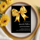 Goldene Goldbucht Quinceanera Einladung