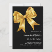 Goldene Goldbude Geburtstag Einladung (Vorderseite)