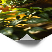 Goldene goldene Flügel gemütliche Bibliothek Poster (Ecke)