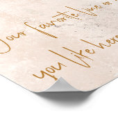 Goldene goldene Giraffe boho Wandkunst Poster (Ecke)