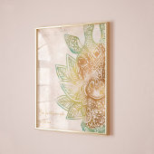 Goldene goldene Giraffe boho Wandkunst Poster