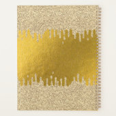 Goldene goldene Tropfen Unterschrift Planer (Rückseite)