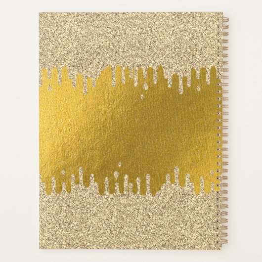 Goldene goldene Tropfen Unterschrift Planer (Rückseite)