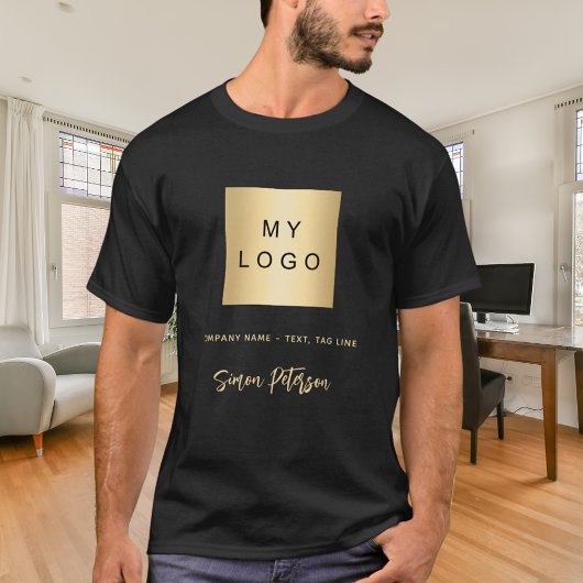 Goldene Goldfirmenmarke T-Shirt