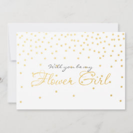 Goldene Goldfoil Confetti FLOWER MIRKCard Einladung