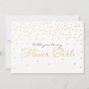 Goldene Goldfoil Confetti FLOWER MIRKCard Einladung