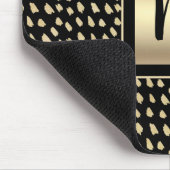 Goldene Goldfolie, moderne, fette Monogramm-Schrif Mousepad (Ecke)