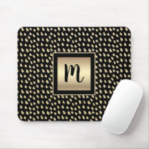 Goldene Goldfolie, moderne, fette Monogramm-Schrif