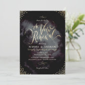 Goldene Goldkalligraphie Einladung (Stehend Vorderseite)