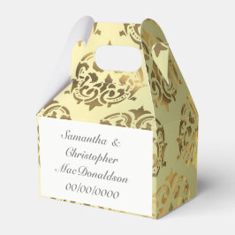 Goldene Goldklee Geschenkschachtel