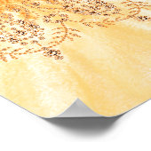 Goldene Goldkleidung aus Quinceanera Party Empfang Poster (Ecke)