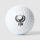 Goldene Goldschmiedetafel Golfball (Vorderseite)