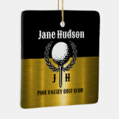 Goldene Goldschmiedetafel Keramikornament (Rechts)