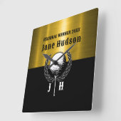 Goldene Goldschmiedetafel Quadratische Wanduhr (Winkel)