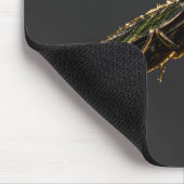 Goldene Gottesanbeterin Schwarz & Gold Mousepad (Ecke)
