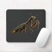 Goldene Gottesanbeterin Schwarz & Gold Mousepad (Mit Mouse)