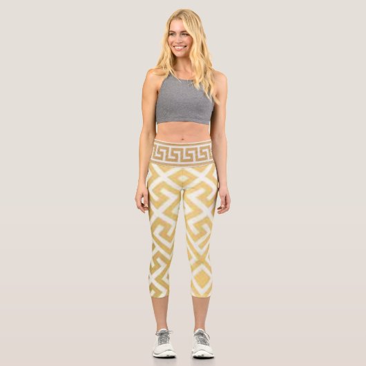 Goldene Göttin Capri Leggings (Vorderseite)