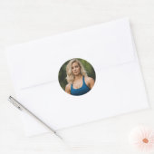 Goldene Göttin Entdeckungsreise zur Blonde Frauen- Runder Aufkleber (Umschlag)