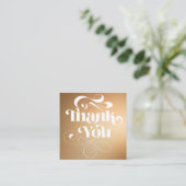 Goldene Gradientenrücklaufreihenfolge Vielen Dank Quadratische Visitenkarte (Stehend Vorderseite)